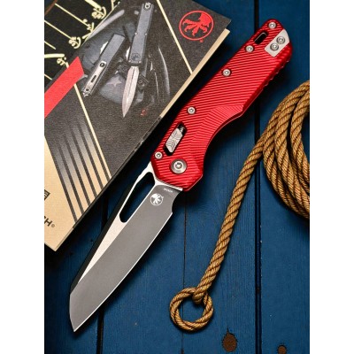 Нож складной MicroTech MCT2101FLRD MSI Ram-Lok, Black Blade, Fluted Red Handle