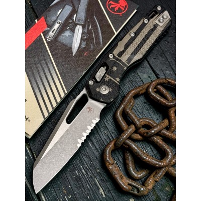 Нож складной MicroTech MCT210T11APPMFL MSI Ram-Lok, Apocalyptic Part Serrated Blade, Flag Handle Нож складной MicroTech MCT210T11APPMFL MSI Ram-Lok, Apocalyptic Part Serrated Blade, Flag Handle