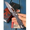 Нож закладной MicroTech MCT210T2PMBK MSI Ram-Lok, Part Serrated Black Blade