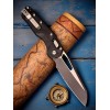 Нож закладной MicroTech MCT210T2PMBK MSI Ram-Lok, Part Serrated Black Blade