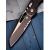 Нож закладной MicroTech MCT210T2PMBK MSI Ram-Lok, Part Serrated Black Blade