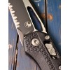 Нож закладной MicroTech MCT210T2PMBK MSI Ram-Lok, Part Serrated Black Blade