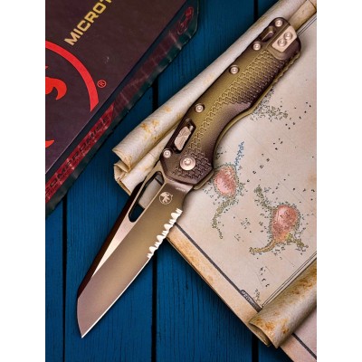 Нож складной MicroTech MCT210T2PMFBO MSI Ram-Lok, Part Serrated Blade, Bazooka Handle