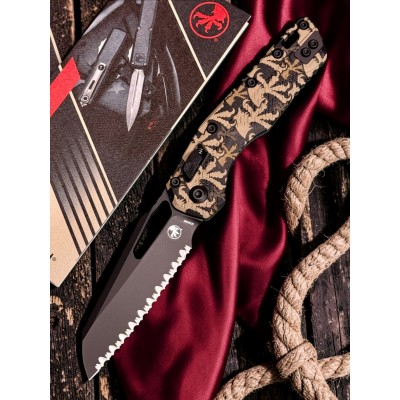 Нож складной MicroTech MCT210T3PMCWCZ4 MSI, Serrated Black Blade, Claw Camo Handle Нож складной MicroTech MCT210T3PMCWCZ4 MSI, Serrated Black Blade, Claw Camo Handle