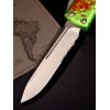 Нож складной MicroTech MCT23111Z UTX-85, Part Serrated StoneWash Blade, ZOMBIE-TECH