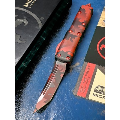 Нож складной Microtech MCT2331RCS UTX-85, Red Camo Handle