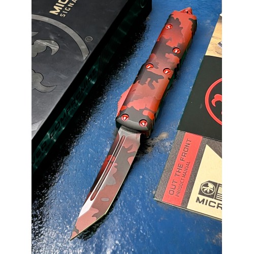 Нож складной Microtech MCT2331RCS UTX-85, Red Camo Handle