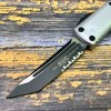 Нож складной MicroTech MCT2332CR UTX-85, Tanto Part Serrated DLC Blade, Clear Handle