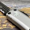 Нож складной MicroTech MCT2332CR UTX-85, Tanto Part Serrated DLC Blade, Clear Handle