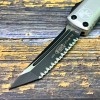 Нож складной MicroTech MCT2333CR Auto UTX-85, Tanto Serrated DLC Blade, Clear Handle