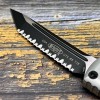 Нож складной MicroTech MCT2333CR Auto UTX-85, Tanto Serrated DLC Blade, Clear Handle