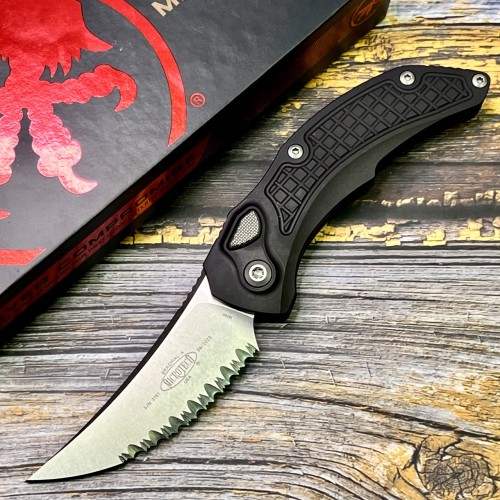 Нож складной MicroTech MCT268A12 Brachial, M390 Serrated Blade