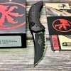 Нож складной MicroTech MCT268A3T Brachial, M390 Black Serrated Blade