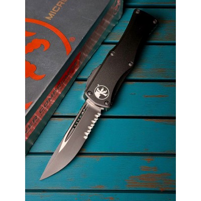 Нож складной MicroTech MCT7032T Hera, Black Part Serrated Blade