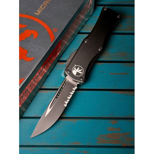 Нож складной MicroTech MCT7032T Hera, Black Part Serrated Blade