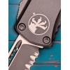 Нож складной MicroTech MCT7032T Hera, Black Part Serrated Blade