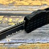 Нож складной MicroTech MCT7032TFRS Hera, Black M390 Blade, Black Frag Handle