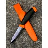 Нож Morakniv Companion F серрейтор, нержавеющая сталь, прорезиненная рукоять с оранжевыми накладкам