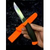 Нож Morakniv Companion F серрейтор, нержавеющая сталь, прорезиненная рукоять с оранжевыми накладкам