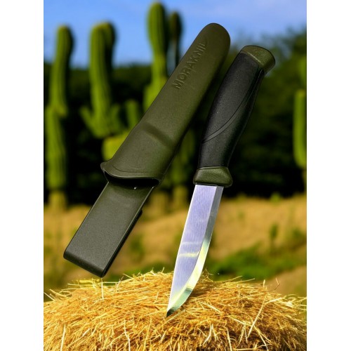 Нож Morakniv Companion MG (C), углеродистая сталь, цвет хаки