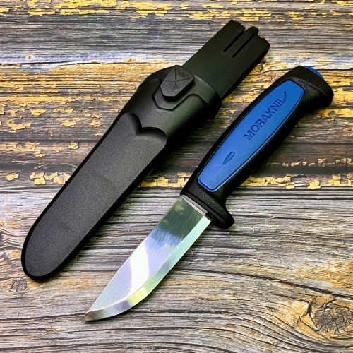 Нож Morakniv Pro S, нержавеющая сталь, резиновая ручка с синей вставкой