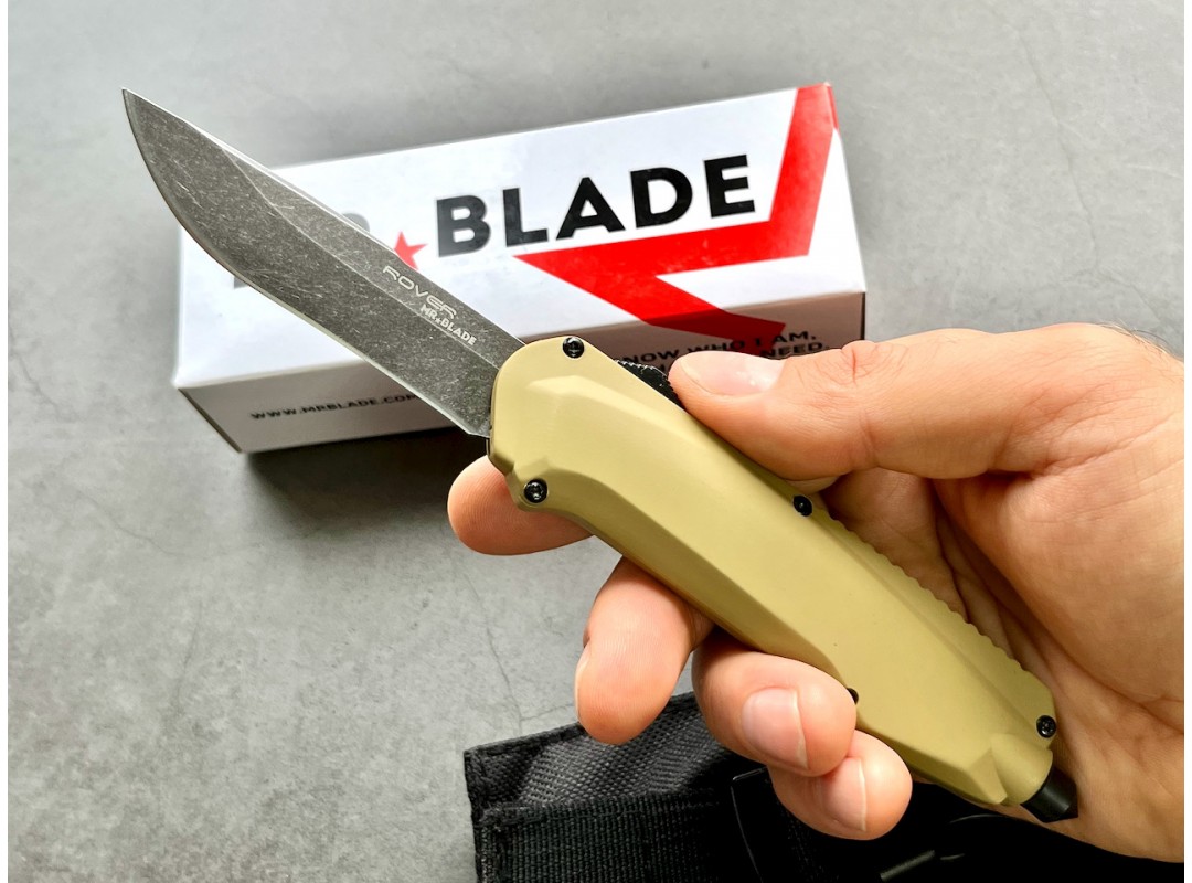 Нож складной Mr. Blade MB402-BSW/TN Rover, Black Stonewash Blade, Tan ...