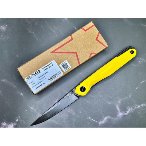 Нож складной Mr. Blade ASTRIS, D2 Black Blade, Yellow Handle