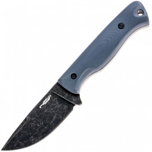 Нож N.C. Custom Fang, BlackWash Blade, Dark Grey Handle
