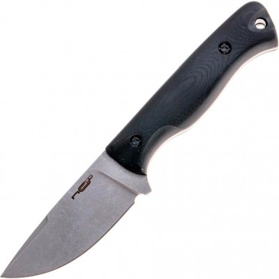 Нож N.C. Custom Fang, StoneWash Blade, Black Handle