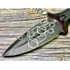 Нож N.C. Custom NCC001LE-A10BSW/G10BKRD GRAVE, AUS-10 BlackWashed Blade, G10 Black-Red Handle