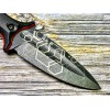 Нож N.C. Custom NCC001LE-A10BSW/G10BKRD GRAVE, AUS-10 BlackWashed Blade, G10 Black-Red Handle