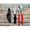 Нож N.C. Custom Fang, StoneWash Blade, Black Handle