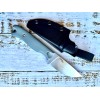 Нож N.C. Custom Fang, Satin Blade, Dark Grey Handle