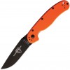 Нож складной Ontario Rat II, Black Blade, Orange Handle