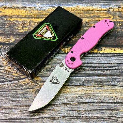 Нож складной Ontario Rat II Folder, Pink Handle