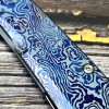 Нож складной RealSteel RS7071TC06 Luna, N690 Blade, Blue Swirl Titanium Handle