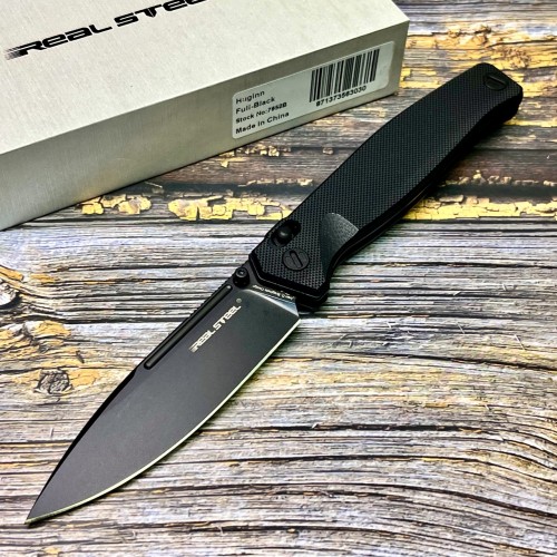Нож складной RealSteel RS7652B Huginn, Black Blade, G10 Handle
