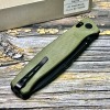 Нож складной RealSteel RS7652GB Huginn, Black Blade, OD Green G10 Handle