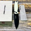 Нож складной RealSteel RS7652WB Huginn, Black Blade, White G10 Handle