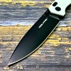Нож складной RealSteel RS7652WB Huginn, Black Blade, White G10 Handle