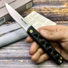 Нож складной RaelSteel RS7661G Burns, VG-10 Blade, Black - Gold Titanium Handle