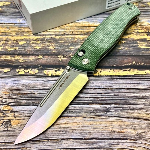 Нож складной RealSteel RS7851G Pathfinder, Green Micarta Handle