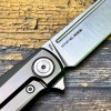Нож складной RealSteel RS7874 G-Frame, N690 Blade, Gray Titanium Handle