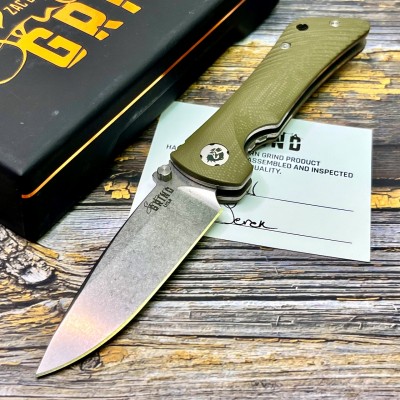 Нож складной Southern Grind SG22273 Spider Monkey, MagnaCut Blade, OD Green G10 Handle