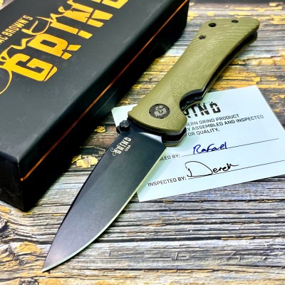 Нож складной Southern Grind SG22280 Spider Monkey, MagnaCut Black Blade, OD Green G10 Handle