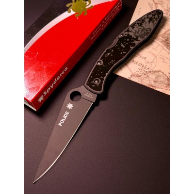 Нож складной Spyderco SC07BKP Police, Black Blade, Black Handle Нож складной Spyderco SC07BKP Police, Black Blade, Black Handle