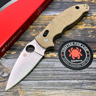 Нож складной Spyderco SC101MPCW2 Manix 2, Cru-Wear Blade, Micarta Handle
