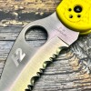 Нож складной Spyderco SC106SYL2 Tasman Salt 2, H-1 Serrated Blade, Yellow Handle