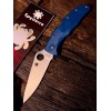 Нож складной Spyderco SC10PCBL Endura 4, CPM SPY 27 Blade, Cobalt Blue FRN Handle