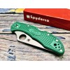 Нож складной Spyderco Delica 4, Green FRN Handle